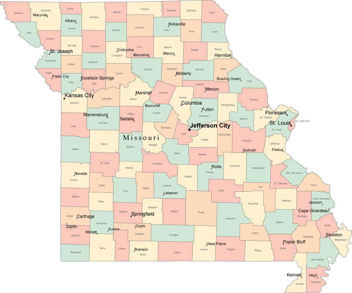 Map of MO